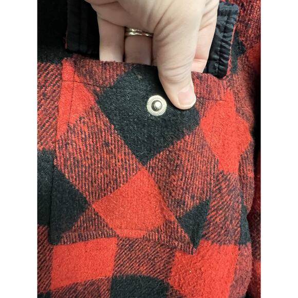 ASO Vintage 70s Mens L Buffalo Plaid Wool Hunting Coat Alternative Ed Gein - Picture 8 of 16